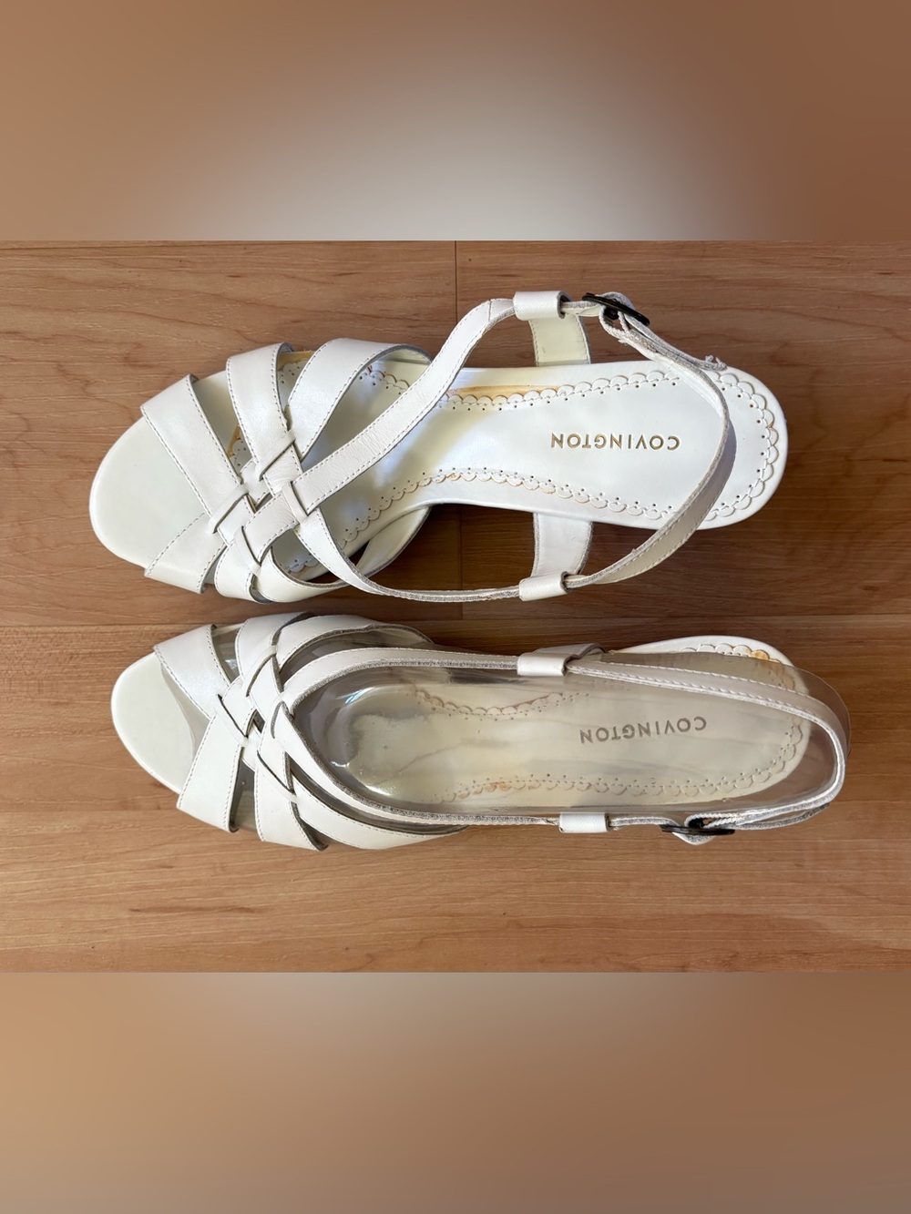 White sandals